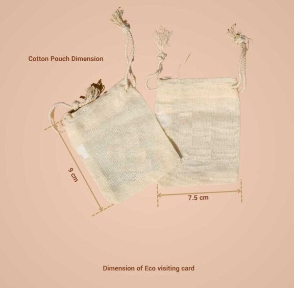 Visiting Card + Cotton Mini Jute Pouch - Image 2