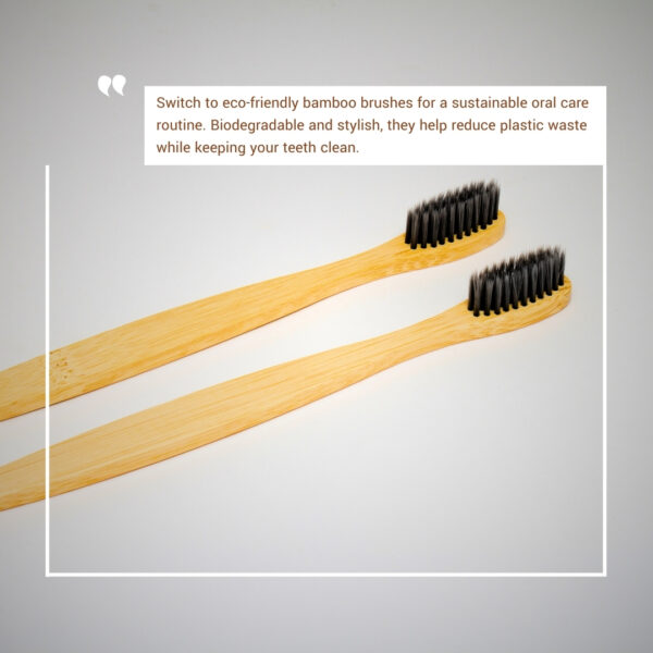 BAMBOO TOOTHBRUSH WITH CHARCOAL BRISTLE - Image 4