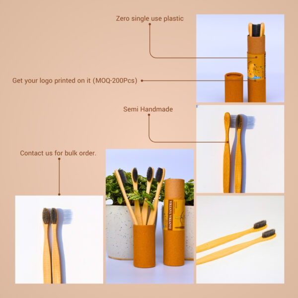 BAMBOO TOOTHBRUSH WITH CHARCOAL BRISTLE - Image 5