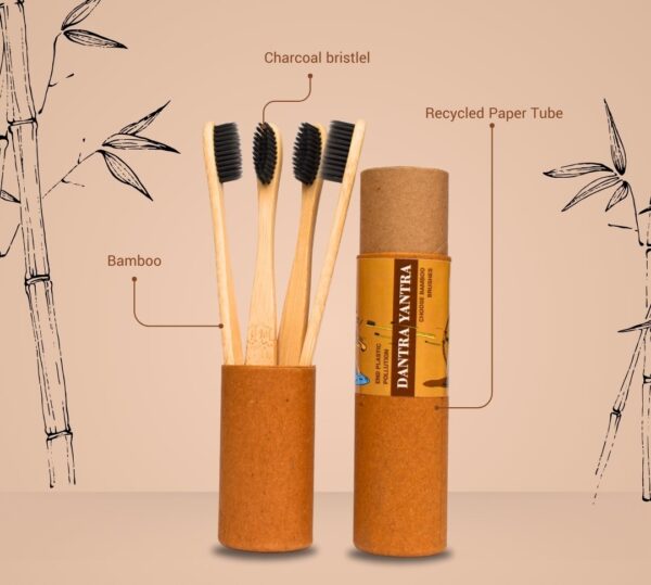 BAMBOO TOOTHBRUSH WITH CHARCOAL BRISTLE - Image 6