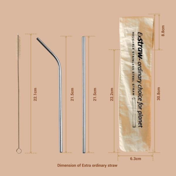 Reusable Metal Straw Set - Image 5